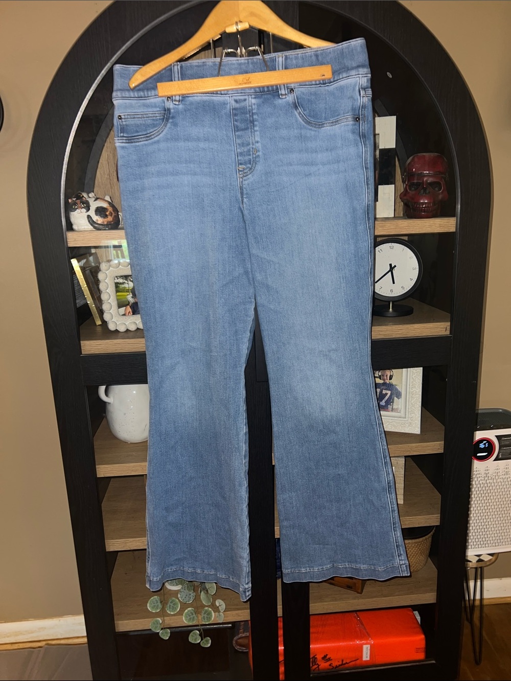 SPANX 1X Blue Flared Jeans EUC